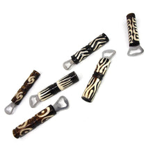 Load image into Gallery viewer, African Batik Bone Bottle Opener, Mixed Designs
