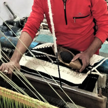 Load image into Gallery viewer, Handwoven Boho Wall Hanging, Charcoal &amp; Cream
