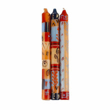 Load image into Gallery viewer, Hand Painted Candles in Uzushi Design (three tapers) - Nobunto
