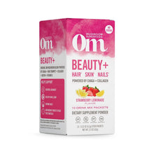 Load image into Gallery viewer, OM ORGANIC MUSHROOM NUTRITION: Beauty+ Powered by Chaga &amp; Collagen Drink Stick 10 Pack, 2.2 oz
