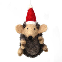 Load image into Gallery viewer, Hand Felted Christmas Ornament: Hedgehog - Global Groove (H)
