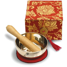 Load image into Gallery viewer, Meditation Bowl Box: 3&#39;&#39; Red Lotus - DZI (Meditation)
