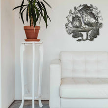 Load image into Gallery viewer, Pair of Owls on Perch Metal Wall Art - Croix des Bouquets
