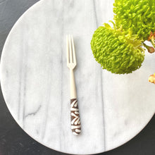 Load image into Gallery viewer, Long Batik Bone Appetizer Forks, Set of 2
