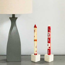 Load image into Gallery viewer, Tall Hand Painted Candles - Pair - Kimweta Design - Nobunto
