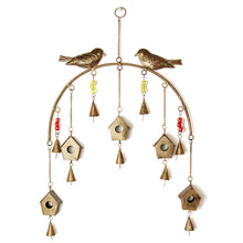 Load image into Gallery viewer, Handcrafted Bird Chime, Recycled Iron and Glass Beads
