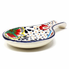 Load image into Gallery viewer, Handmade Pottery Spoon Rest, Dots &amp; Flowers - Encantada
