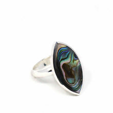 Load image into Gallery viewer, Ring, Abalone and Silver Ellipse
