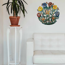 Load image into Gallery viewer, Painted Flower Garden Metal Wall Art - Croix des Bouquets
