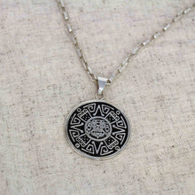 Load image into Gallery viewer, Alpaca Silver Aztec Face Pendant with Chain
