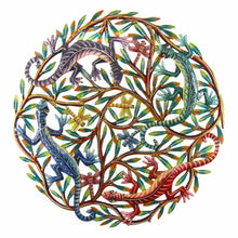 Load image into Gallery viewer, Four Geckos Painted Metal Wall Art - Croix des Bouquets
