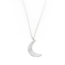 Load image into Gallery viewer, Silverpolished Crescent Moon Necklace
