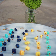 Load image into Gallery viewer, Floating Stone &amp; Maasai Bead Necklace, Navy

