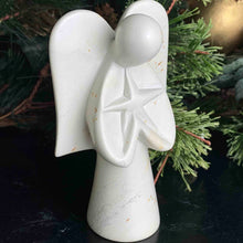 Load image into Gallery viewer, Angel Soapstone Sculpture Holding Star
