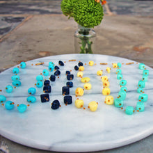 Load image into Gallery viewer, Floating Stone &amp; Maasai Bead Necklace, Yellow
