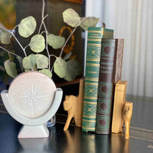 Load image into Gallery viewer, Compass Soapstone Sculpture, Light Gray Stone
