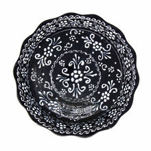 Load image into Gallery viewer, Encantada Handmade Pottery Serving Dish, Black &amp; White
