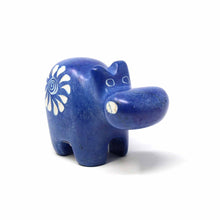 Load image into Gallery viewer, Handcrafted Blue Soapstone Hippo - Smolart
