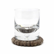 Load image into Gallery viewer, Hand Crafted Felt Ball Coasters from Nepal: 4-pack, Dark Grey - Global Groove (T)
